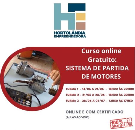 Estão abertas inscrições para curso online sobre partida de motores