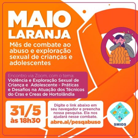 Debate online para prevenir abuso e exploração de crianças e adolescentes em Hortolândia é nesta segunda-feira (31/05)