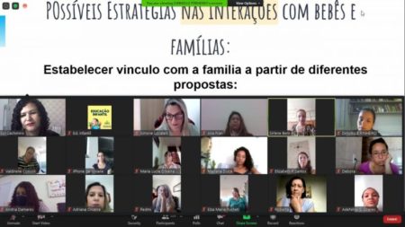Profissionais da educação infantil participam de formação virtual sobre afetividade na pandemia