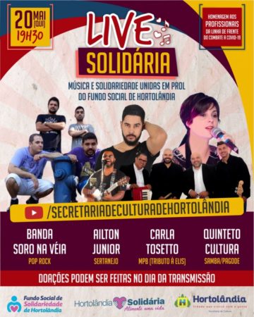 Atrações musicais é destaque em Live de 30 anos de Hortolândia