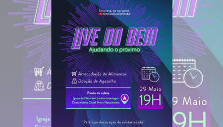 Igreja realiza Live do Bem no sábado (29)