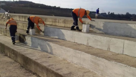 Extravasor do Pq. Socioambiental Lago da Fé é pintado