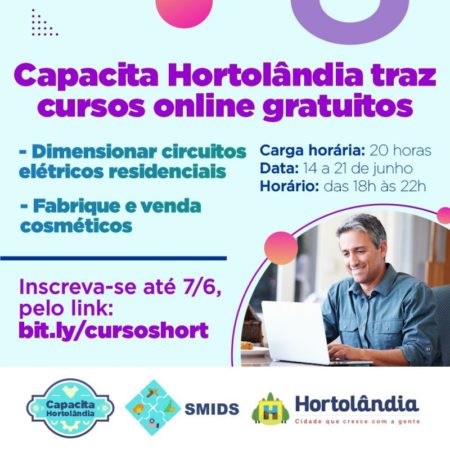Abertas inscrições para dois cursos profissionalizantes online e gratuitos do projeto “Capacita Hortolândia”