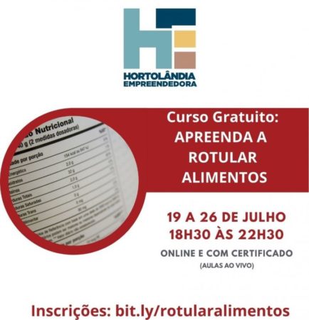 Estão abertas inscrições para curso sobre rotulagem de alimentos