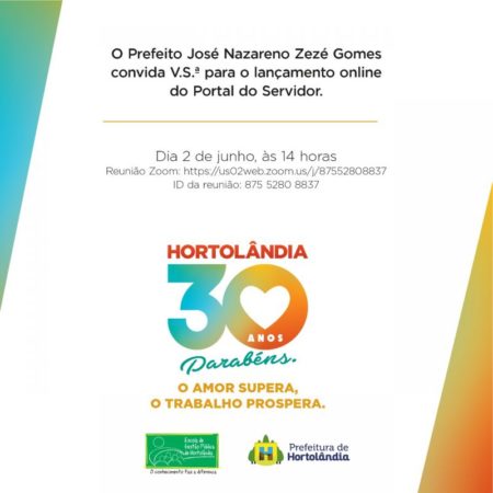 Prefeitura lança “Portal d@ Servid@r” nesta quarta-feira (02/06)