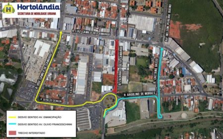 Via do Centro estará interditada neste domingo (20/06) para realização de obra da Sabesp, confira