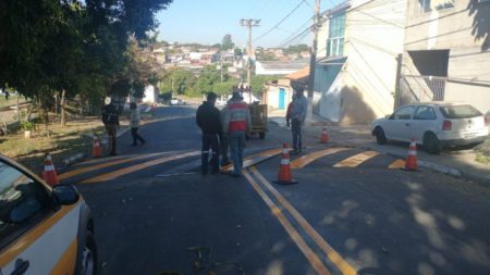 Prefeitura reforça sinalização de solo em ruas do Jardim Novo Ângulo