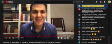 Profissionais da Educação participam de Webinário com Gabriel Chalita