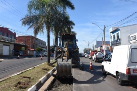 Prefeitura inicia serviços para implantação da iluminação de LED na Av. Thereza Ana Cecon Breda