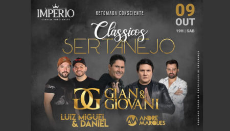Gian & Giovani e Luiz Miguel & Daniel se apresentam em Paulínia/SP