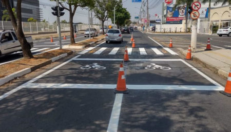 Hortolândia implanta primeira faixa de retenção exclusiva para motos