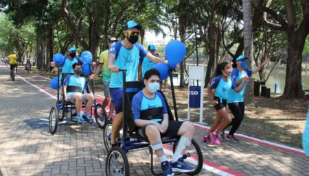 Dia de Luta da Pessoa com Deficiência é marcado com dança e caminhada na lagoa do Santa Clara
