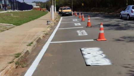 Prefeitura demarca vagas especiais em frente ao Fórum de Hortolândia