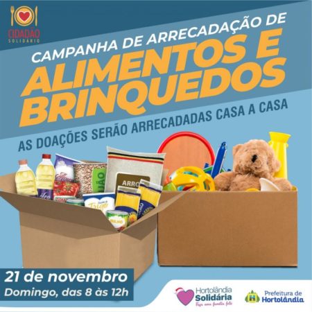 Projeto Cidadão Solidário, para arrecadação de alimentos, contará com a participação de 600 servidores e voluntários