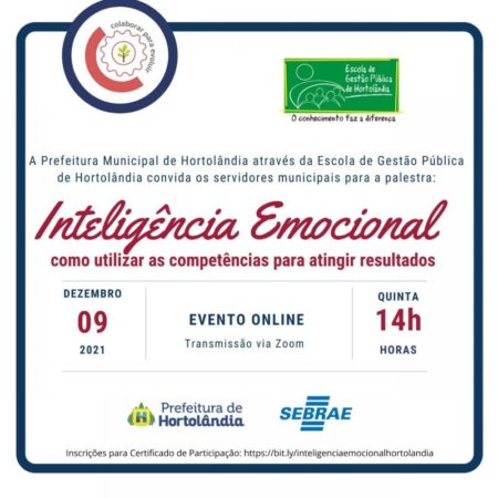 Abertas inscrições para palestra online sobre inteligência emocional