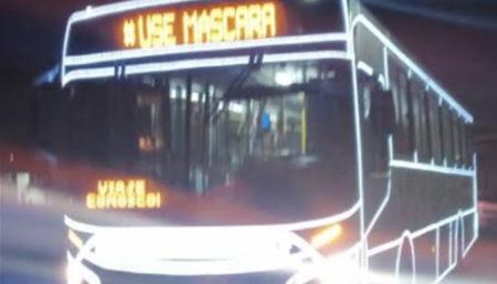 Viação Lira ilumina ônibus de Hortolândia