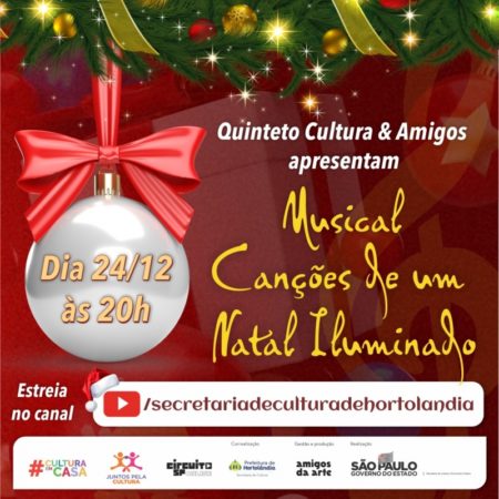 Prefeitura de Hortolândia transmitirá espetáculo “Canções de Um Natal Iluminado” pelo youtube na véspera de Natal