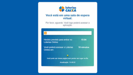Mega da virada faz fila até no virtual