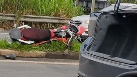 Motociclista morre em acidente na estrada da Honda
