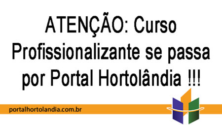 ATENÇÃO: Curso Profissionalizante se passa por Portal Hortolândia !!!