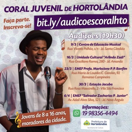 Hortolândia realiza audições para formar coral juvenil do município