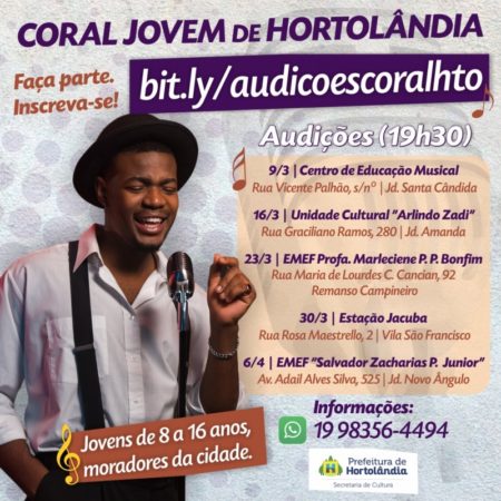 Hortolândia realiza audições para formar Coral Jovem do município