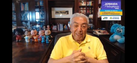Durante Jornada Pedagógica da Prefeitura, Maurício de Sousa ressalta papel do professor e da família na formação plena da criança