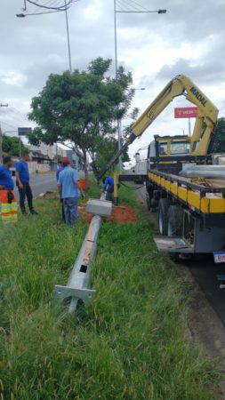 Big Brother Hortolândia: instalação dos postes das câmeras de segurança pela cidade