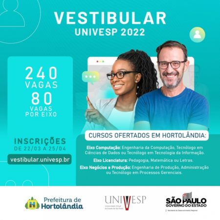 Inscrições para o vestibular do segundo semestre de 2022 da Univesp já estão abertas
