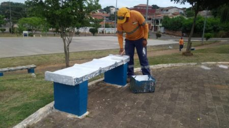 “Praça do Roxo” entra em nova etapa no trabalho de revitalização realizado pela Prefeitura
