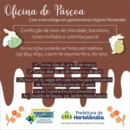 Abertas inscrições para Oficina de ovos de Páscoa