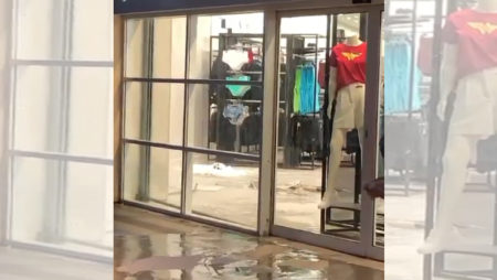 Parte do teto cai em Loja no Shopping de Hortolândia