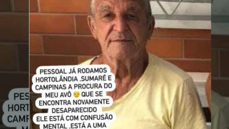 Família procura desaparecido em Hortolândia