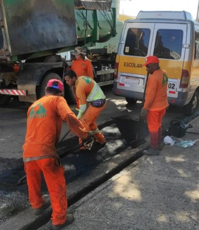 Prefeitura realiza Operação Tapa-Buraco em vias próximas à comércios na região Central de Hortolândia