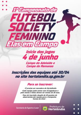 Vem ai: Primeiro torneio de futebol society feminino de Hortolândia