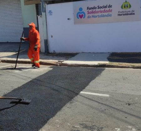 Operação Tapa-Buraco próximo acontece em vias movimentadas da região Central de Hortolândia