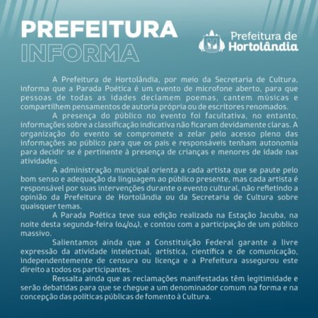 NOTA SOBRE PARADA POÉTICA