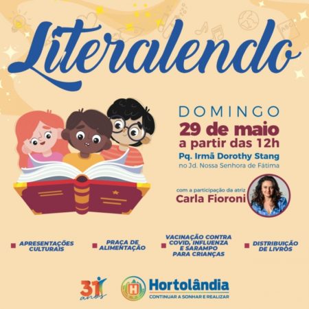 1° Literalendo, evento literário da Prefeitura, é neste domingo (29/05)