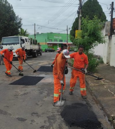 Ruas de quatro bairros recebem Operação Tapa-Buraco
