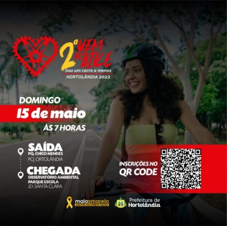 Ainda dá tempo de participar do 2º Vem de Bike, que acontece neste domingo (15/05)