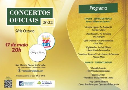 Projeto “Concertos Oficiais” promove apresentações com os grupos Sopro de Prata e Turuntuntun