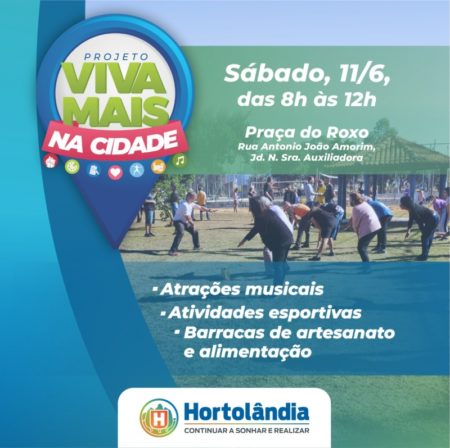 Viva Mais na Cidade chega à Praça do Roxo, neste sábado (11/06)