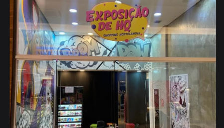 Exposição de quadrinhos no Shopping Hortolândia