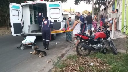 Criança de 7 anos é atropelada por motociclista no Jardim São Bento