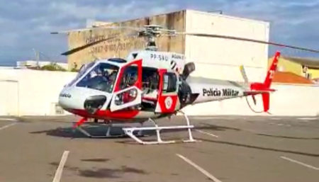 Helicóptero Águia socorre motociclista com ferimentos graves após acidente em Hortolândia