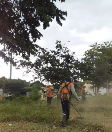 Mutirão de poda do mato e limpeza é intensificado neste início da semana