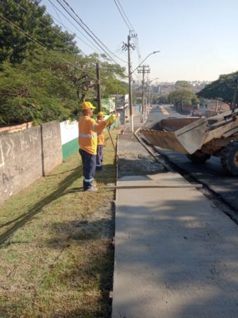 Concretagem da nova calçada da “Ponte do Morete”