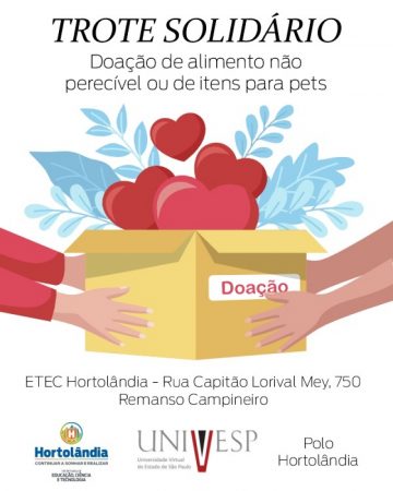 Polo Univesp Hortolândia promove Trote Solidário para calouros de 2022