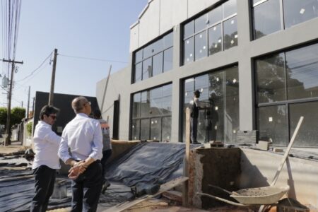 Fachada da nova Central de Monitoramento de Hortolândia está quase pronta
