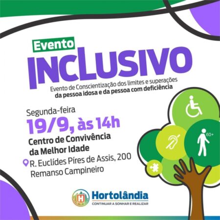 Prefeitura de Hortolândia realiza Evento Inclusivo no dia 19